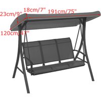191*120*18 / 23CM Waterproof Swing Canopy Dust Swing Canopy Garden Chair Tent Porch Top Cover Swing Roof