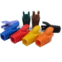RJ45 CAT6 CAT5e Adapter Cap Ethernet Network Cable Connector Plugs RJ45 Caps Cat 5 CAT6 Protective Sleeve Multicolour