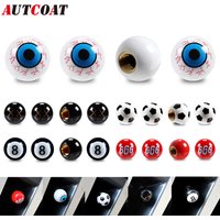 AUTCOAT 4/8Pcs Universal Car Tire Valve Cap Wheel Dust Covers for Car, Truck, SUV, Motorcycle, Bike Car Styling Valve Stem Caps