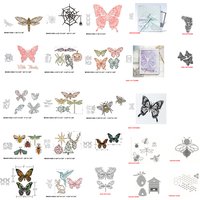 New Metal Insects Butterfly Bee Cutting Dies For 2024 Scrapbooking and Envelope Dragonfly Stencils Paper Card Making Crafts