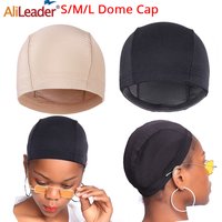 Alileader S/M/L Hairnet Spandex Dome Wig Cap For Making Wigs Nylon Blond Nude Wig Cap Glueless Cap With Elastic Band Stretchable