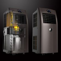 AC220-240V 990W POWER cooling/heating portable air conditioner,AC220-240V 50-60Hz, 1HP invariant speed, size 320*730*360mm
