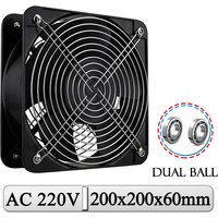 1Pcs Gdstime AC 220V Axial Fan 200mm 200x200x60mm Ball Industrial Cooling Fan 20cm Large Air Volume 200mmx60mm Warehouse Cooler