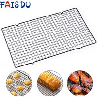 FAISDU 1 stücke Einzigen Schicht Edelstahl BBQ Brot Kuchen Kühlung Rack Tropf Trockenen Rack Kühlung Gitter Backform Haushalt backen Werkzeug