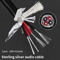Xangsane hifi four core 4N single crystal pure silver audio signal line XLR balanced line power amplifier engineering