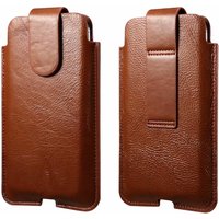 Cow Genuine Leather Phone Belt Clip Case For iPhone 17 16 15 14 13 12 11 Pro Max XS X 7 8 Plus Men Waist Bag Holster Pouch Cover