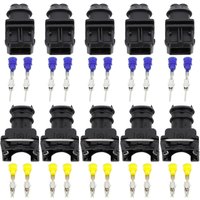 5 Sets 2-polige 3,5-mm-Serie 2-polig DJ7021B-3.5-11/21 wasserdichter Buchsen- und Steckverbinder mit Pins und Dichtung 2P