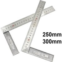 250mm/300mm Aluminum Alloy Square Ruler Right Angle Measuring Rule Tool Angle Square Ruler 90 Thickened Handle