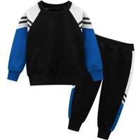 Neue Jungen Kleidung Frühling Kinder Sporta nzug Kinder Kleidung Sets gestreifte T-Shirt Hose 2 Stück Outfit Herbst Mädchen Kleidung Trainings anzüge