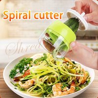 4 In 1 Adjustable Hand-Held Spiral Vegetable Fruit Cutter Carrot Cucumber Grater Grater Coiling Slicing Device Salad Tool