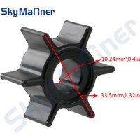 369-65021 Water Pump Impeller for Tohatsu 3.5 5HP HANKAI 5HP 6HP Outboard Motor 2 stroke 369-65021-1 Mercury 4HP 5HP 47-16154
