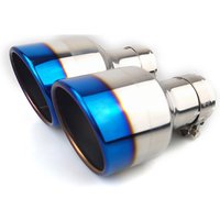 1 Piece Exhaust Tip Burnt Blue Stainless Car Muffler System For Universal Cars Accessories Pipe Decoration End Tip Outlet 114mm