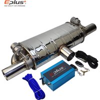 EPLUS Car Exhaust System Vacuum Valve Mufflers Remote Control Variable Exhaus Stainless Steel Universal T Shape One In Two Out