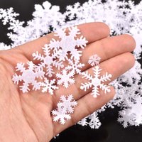 100Pcs 10-30mm White Felt Snowflake Christmas Non-woven Patch Appliques Craft No glue Party Diy Scrapbooking Decor C2767