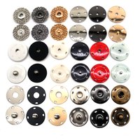 10 sets gold black silver big Round Invisible Snap Fasteners Press Button for suit jacket clasp mink coat accessories DIY