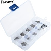YEAHRUN 186pcs Metal Screws Box Set for Axial SCX24 Deadbolt C10 Wrangler Gladiator Bronco1/24 RC Crawler Car Truck Upgrade Part