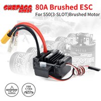 Waterproof 80A Brushed ESC for RC 3-Slot 550 Brushed Motor for 1/10 1/12 RC Car Wltoys 144001 124019 Traxxas Crawler Monster