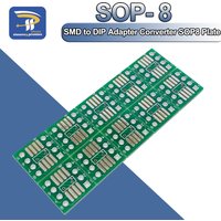 10PCS SOP8 turn DIP8 / SMD to DIP IC adapter Socket SOP8/TSSOP8/SOIC8/SSOP8 Board TO DIP Adapter Converter Plate 0.65mm 1.27mm