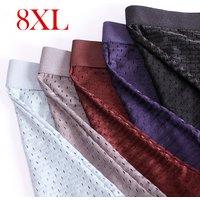 Boxer en Fiber de bambou pour hommes, sous-vêtement grande taille XXXXL, short grande taille, sous-vêtements respirants 5XL 6XL 7XL 8XL, 4 pièces/lot