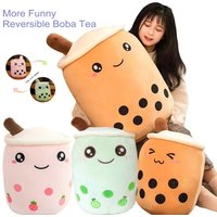 25-70cm Cartoon Fruit Bubble Tea Cup pillow stuffed soft Drink Apple Milk Tea back cushion fast food gifts for kids birthday