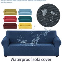 Waterproof/Dustproof Fleece Solid Color Sectional Sofa Covers For Living Room Elastic Stretch L Shape Need Buy 2pieces