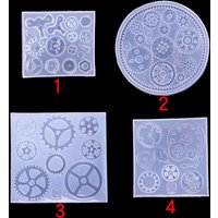 Steampunk Gear Silikonformen Uhrwerk Zahnradform Zahnradform Flexible UV Epoxidharzform Anhänger Schmuckherstellung Zubehör