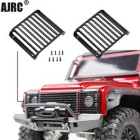AJRC 2 Stück TRX4 Defender Metall-Frontlampenschutz Scheinwerferabdeckung Schutzgitter für 1/10 RC Crawler Car Trax TRX-4