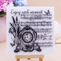 Aluminium klare Briefmarken Vintage Momente Uhr Hintergrund Scrap booking Karte Album Papier Handwerk Gummi transparente Silikon Briefmarken