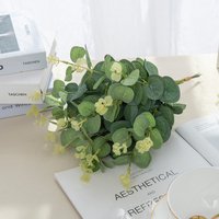 100PCS Gefälschte Pflanzen Seide Eukalyptus Blatt Diy Weihnachten Dekorationen Vase für Home Garten Hochzeit Scrapbooking Künstliche Blumen