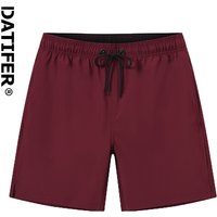 Datifer Summer 2026 Mens Shorts Solid Color Gym Mesh Liner With Zipper Pockets Beach Quick Dry Bermudas Masculina Swimsuits