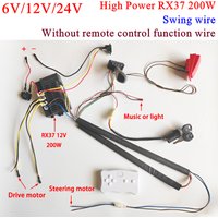 12V 24V DIY Modified Self-Made Children Electric Ride on Car 2.4G Bluetooth Remote Control Receiver Switch Wires Harness Kit Set