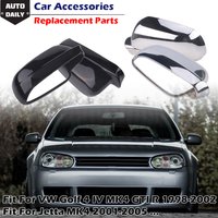 Side Wing Rearview Mirror Cover Cap Same Size Car Exterior Refit Parts For VW Volkswagen Golf 4 GTI R32 Bora Jetta MK4 1998-2005
