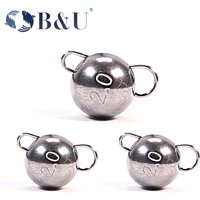 B&U-TUNGSTEN Fishing Cheburashka Sinker, Fishing Accessories, Swing Jig Head, Bullet Weights, Soft Lure Group,Hook Aggravated