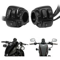 Interrupteur de commande de clignotant de guidon de moto noir 1 ", pour Harley XL883 Sportster Dyna V-ROD Softail
