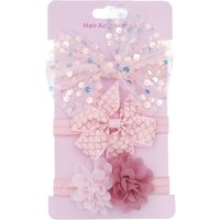 Baby Headband Set Infant Baby Girls Mesh Shiny Bows Flower Headband Newborn Elastic Hairband Hair Accessories 3pcs/lot