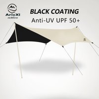 Aricxi Black Coating Tarp Outdoor Camping Sun Shelter Shade Awning Thickened 210D Oxford cloth UV Protection Waterproof tarp