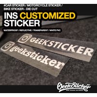 Customized Personalized Die Cut Instagram User Name Waterproof Reflective Car and Motorcycle Decals Bumper Ins Sticker