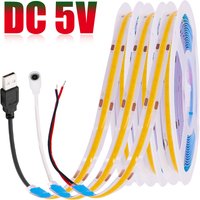 DC 5V LED COB Streifen Licht USB Hohe Dichte Linear Beleuchtung 320LED Flexible Band Lichter Warm Natürliche Weiß rot Blau Grün Dekor