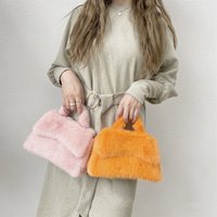 Mink Fur Bag Women Plush Handbags Luxury Designer Bags Shoulder Crossbody Bag Casual Tote Women Lady Furry Mink Fur Evening Bag