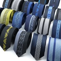 New Mens Luxury Neck Tie Fashion Jacquard Woven Skinny Slim 6cm Black Blue Floral Paisley Necktie Banquet Party Shirt Gift