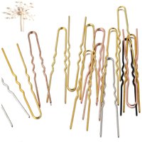 50pcs Hair Pins Grips Waved Blank Pins Alloy Hair Grips for Jewelry Making Wedding Bride Hair Sticks Hairpin Headwear Wholesale