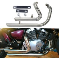 For Yamaha Virago 250 XV125 XV 125 XV250 XV 250 Motorcycle Slash Cut Full Exhaust System Pipe With Muffler Silencers