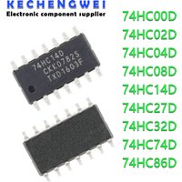 10PCS 74HC14D 74HC14 SOP SN74HC14DR SOP-14 74HC00D 74HC00 74HC02D 74HC04D 74HC04 74HC08D 74HC08 74HC27D 74HC74D 74HC32D 74HC86