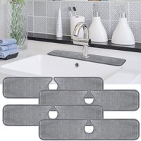 Kitchen Sink Splash Mat Microfiber Faucet Splash Catcher Countertop Protector Absorbent Mat for Kitchen Bathroom Drying 4 Sizes
