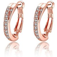 New 925 Sterling Silver Earrings Inlaid Zircon Earrings 14K Rose Gold Earrings For Women'S Charm Jewelry Gift