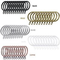 6/12/24/48/60/84/96PCS Curtain Rings Metal Curtain Rings Hanging Hooks for Curtains Rods Pole Voile Heavy Duty Rings