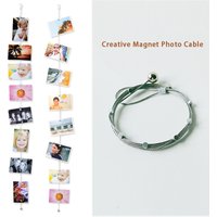 1.5Meter Magnetic Cable Photo String Frame Buckle Wedding Wall Art Hanging Banner Photo Rope Picture Holder Home DIY Decorations
