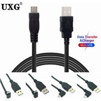 5M 3M 90 Degree Up Down Left Right Angled USB Micro USB Male To USB Male Data Fast Charging Connector Short Cable Cord 25CM-5M