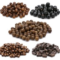 Louleur Big Hole Natural Wooden Beads For Jewelry Making Fit Necklace Bracelet Charm Stripes Loose Wood Abacus Bead