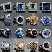 High quality horse Cufflinks new fashion jewelry crown Butterfly Crystal Cufflinks men's Wedding Shirt badge pin gift